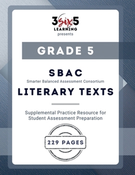 Paperback Grade 5: SBAC Practice Resource - Literary Passages Book