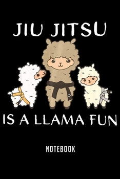 Notebook: Jiu jitsu bjj mma martial arts llama fun perfect gift idea Notebook-6x9(100 pages)Blank Lined Paperback Journal For Student-Jiu jitsu Notebook for Journaling & Training Notes-BJJ Jounal-Jiu 