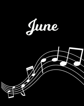 June: Sheet Music Note Manuscript Notebook Paper | Personalized Custom First Name Initial J | Musician Composer Instrument Composition Book | 12 ... Guide | Create Compose & Write Creative Songs