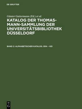 Hardcover Katalog Thomas-mann-sammlung (German Edition) [German] Book