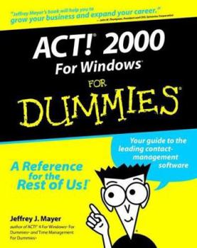 Paperback ACT 2000 for Windows for Dummies Book