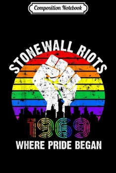 Paperback Composition Notebook: 90's' Retro Stonewall Riots 50th NYC Gay Pride LBGTQ Rights Journal/Notebook Blank Lined Ruled 6x9 100 Pages Book