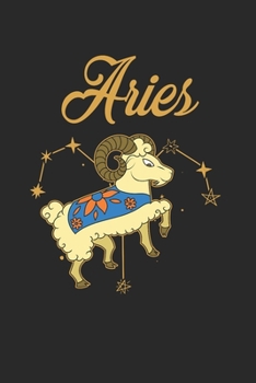 Aries Zodiac Notebook - Birthday Girl Journal Planner: April May Organizer For Men Women Kids Dot Grid