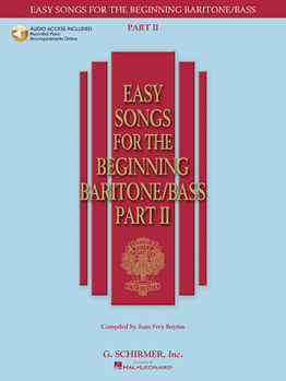 Paperback Easy Songs for the Beginning Baritone/Bass - Part II (Bk/Online Audio) [With CD] Book