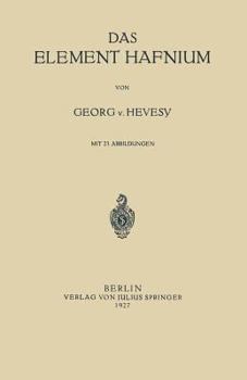 Paperback Das Element Hafnium [German] Book