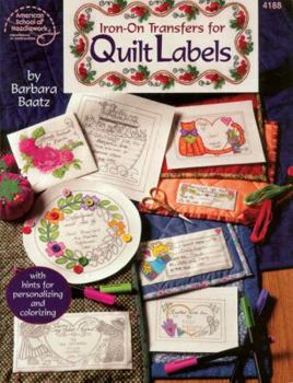 Paperback Iron-On Transfers for Quilt Labels Book