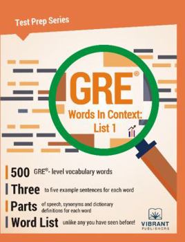 Paperback GRE Words In Context: List 1 Book