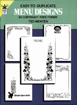 Paperback Easy-To-Duplicate Menu Designs: 60 Copyright-Free Forms Book