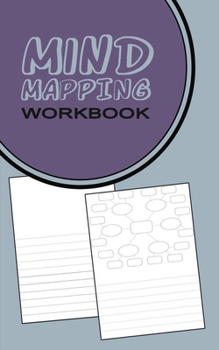 Paperback Mind Mapping Workbook: Worksheets & Notebook for Generating and Organizing Thoughts and Innovative Ideas - Blue Purple Cover Book