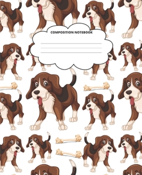 Dog Composition Notebook: Blank Lined Cute Notebooks for Girls Teens Kids School Writing Notes Journal (7.5 x 9.25 in)