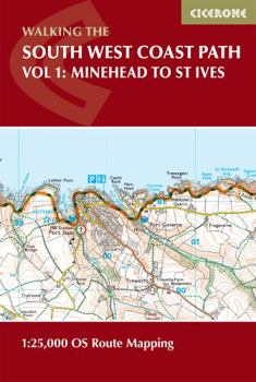 Paperback South West Coast Path Map Booklet - Vol 1: Minehead to St Ives Book