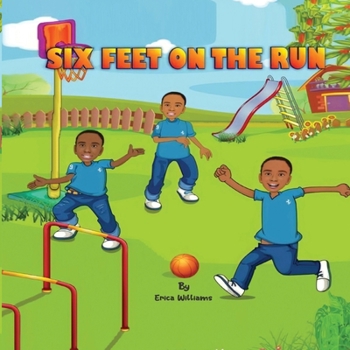 Paperback Six Feet on the Run [Large Print] Book