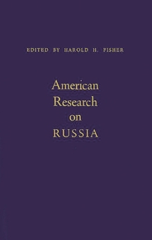 Hardcover American Research on Russia Book