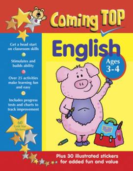 Paperback Coming Top English Ages 3-4: Get a Head Start on Classroom Skills - With Stickers! Book