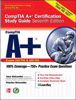Hardcover CompTIA A+ Certification Study Guide: (Exams 220-701, & 220-702) [With CDROM] Book