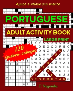 Paperback Portuguese Adult Activity Book Large Print [Portuguese] [Large Print] Book