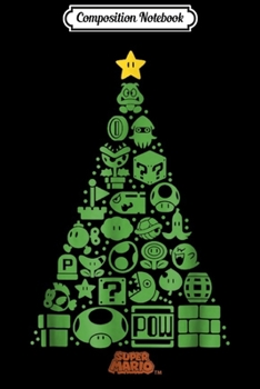 Composition Notebook: Super Mario Item Characters Christmas Tree Graphic  Journal/Notebook Blank Lined Ruled 6x9 100 Pages
