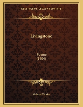 Paperback Livingstone: Poeme (1904) [French] Book