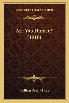 Paperback Are You Human? (1916) Book