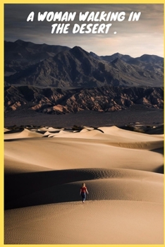 Paperback A woman walking on sand dunes. Book