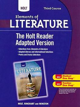 Paperback Holt Elements of Literature: The Holt Reader, Adapted Version Third Course Book