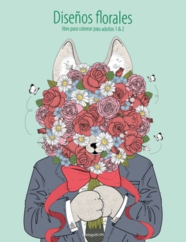 Paperback Diseños florales libro para colorear para adultos 1 & 2 [Spanish] Book