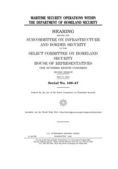 Maritime security operations within the Department of Homeland Security