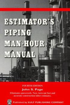 Hardcover Estimator Piping Man Hour Manual Book