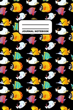 Paperback Journal Notebook: Notebook, Journal, Or Diary - Fishes Pattern Cover Design - 110 Blank Lined Pages - 6" X 9" - Matte Finished Soft Cove Book