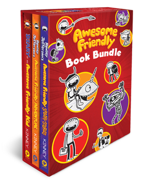 Hardcover Awesome Friendly 3-Book Hardcover Gift Set: Diary of an Awesome Friendly Kid, Rowley Jefferson's Awesome Friendly Adventure, and Rowley Jefferson's Aw Book