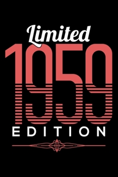 LIMITED 1959 EDITION: Dot Grid Journal, Diary, Notebook, 6x9 inches with 120 Pages.