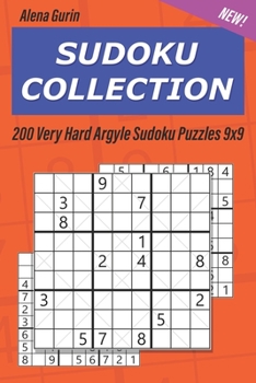 Paperback Sudoku Collection: 200 Very Hard Argyle Sudoku Puzzles 9x9 Book