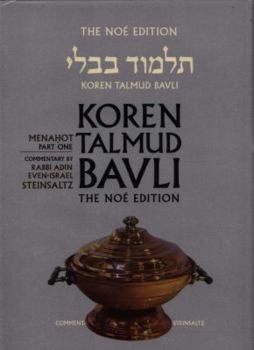 Hardcover Koren Talmud Bavli, Noe Edition, Vol 35: Menahot Part 1, Hebrew/English, Large, Color Book