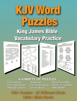 Paperback KJV Word Puzzles: King James Bible Vocabulary Practice Book