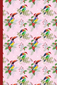 Paperback Blank Lined Notebook Journal For Christmas: Medium Ruled Book for Children, Teens and Adults - Christmas Pattern with Cute Toucan Book