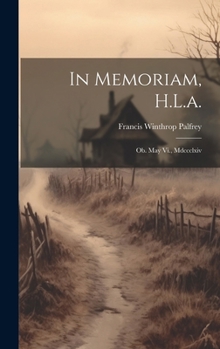 Hardcover In Memoriam, H.L.a.: Ob. May Vi., Mdccclxiv Book