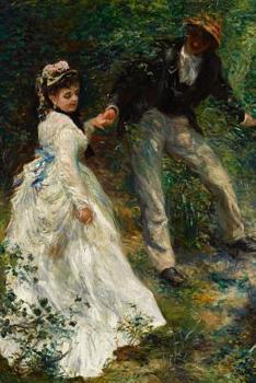 Art Journal: Pierre-Auguste Renoir - La Promenade - Art Cover College Ruled Notebook - 110 Pages