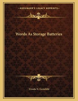 Paperback Words as Storage Batteries Book