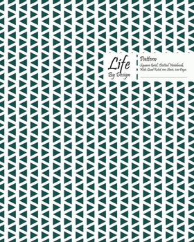 Paperback Traingle Pattern Square Grid, Quad Ruled, Composition Notebook, 100 Sheets, Large Size 8 x 10 Inch Olive Green Cover Book