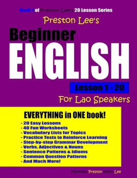 Paperback Preston Lee's Beginner English Lesson 1 - 20 For Lao Speakers Book