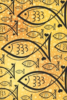 Notebook: Fish symbol, Christian symbols, jesus fish symbol, spiritual diary, notebook with fish. Format A5, 120 pages, discreet light grey lined.