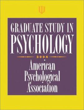 Paperback Graduate Study in Psychology Book