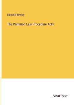 Paperback The Common Law Procedure Acts Book