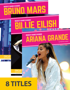 Paperback Biggest Names in Music (Set of 8) Book