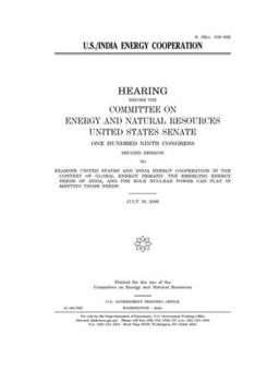 Paperback U.S./India energy cooperation Book