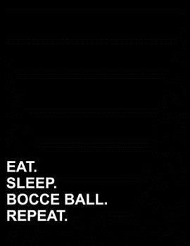 Paperback Eat Sleep Bocce Ball Repeat: Polar Graph Paper Notebook - 1/4 Inch Centered Technical Sketchbook Book