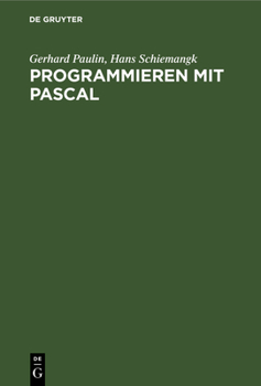 Hardcover Programmieren Mit Pascal [German] Book