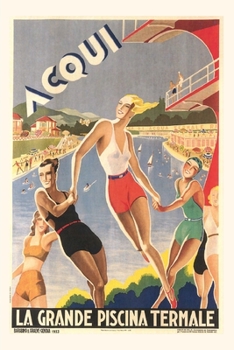 Paperback Vintage Journal Italian Spa Poster Book
