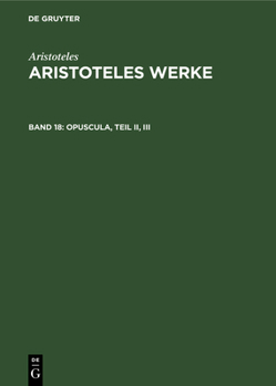 Hardcover Opuscula, Teil II, III: Mirabilia. de Audibilibus [German] Book