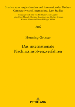 Hardcover Das internationale Nachlassinsolvenzverfahren [German] Book